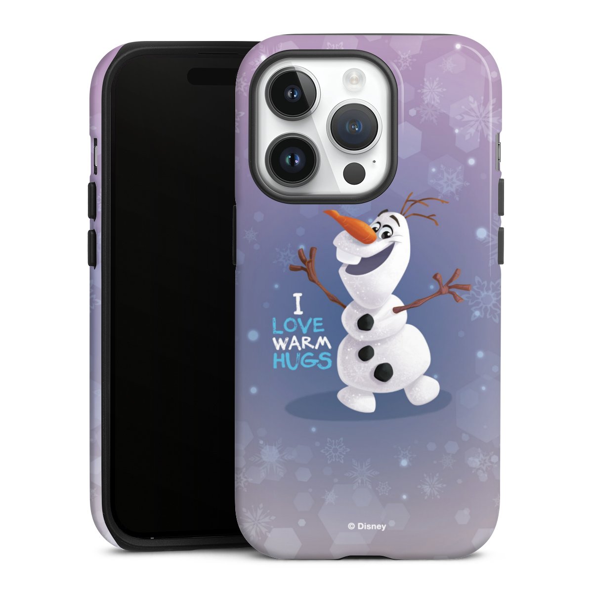 iPhone 14 Pro Handy Panzer Handyhülle robuste Outdoor Hülle Schutzhülle glänzend Frozen Frozen Olaf Official Licensed Product Tough Case