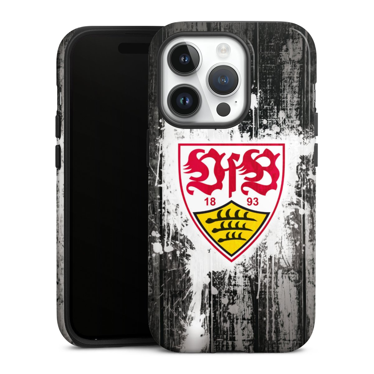 iPhone 14 Pro Handy Panzer Handyhülle robuste Outdoor Hülle Schutzhülle glänzend Vfb Stuttgart Official Licensed Product Tough Case