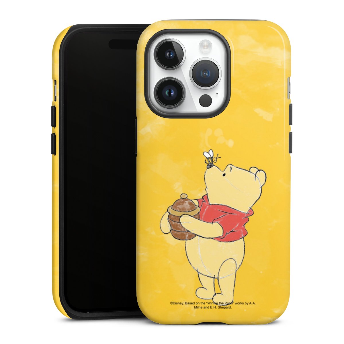 iPhone 14 Pro Handy Panzer Handyhülle robuste Outdoor Hülle Schutzhülle glänzend Official Licensed Product Winnie The Pooh Disney Tough Case