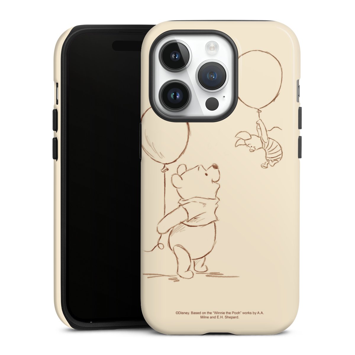 iPhone 14 Pro Handy Panzer Handyhülle robuste Outdoor Hülle Schutzhülle glänzend Official Licensed Product Winnie The Pooh Disney Tough Case