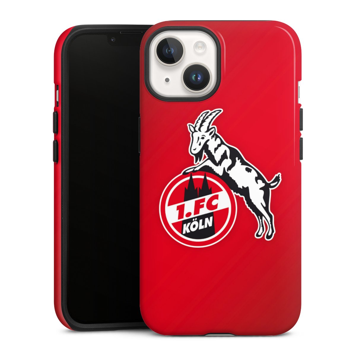 iPhone 14 Handy Panzer Handyhülle robuste Outdoor Hülle Schutzhülle glänzend Official Licensed Product Effzeh 1. Fc Köln Tough Case