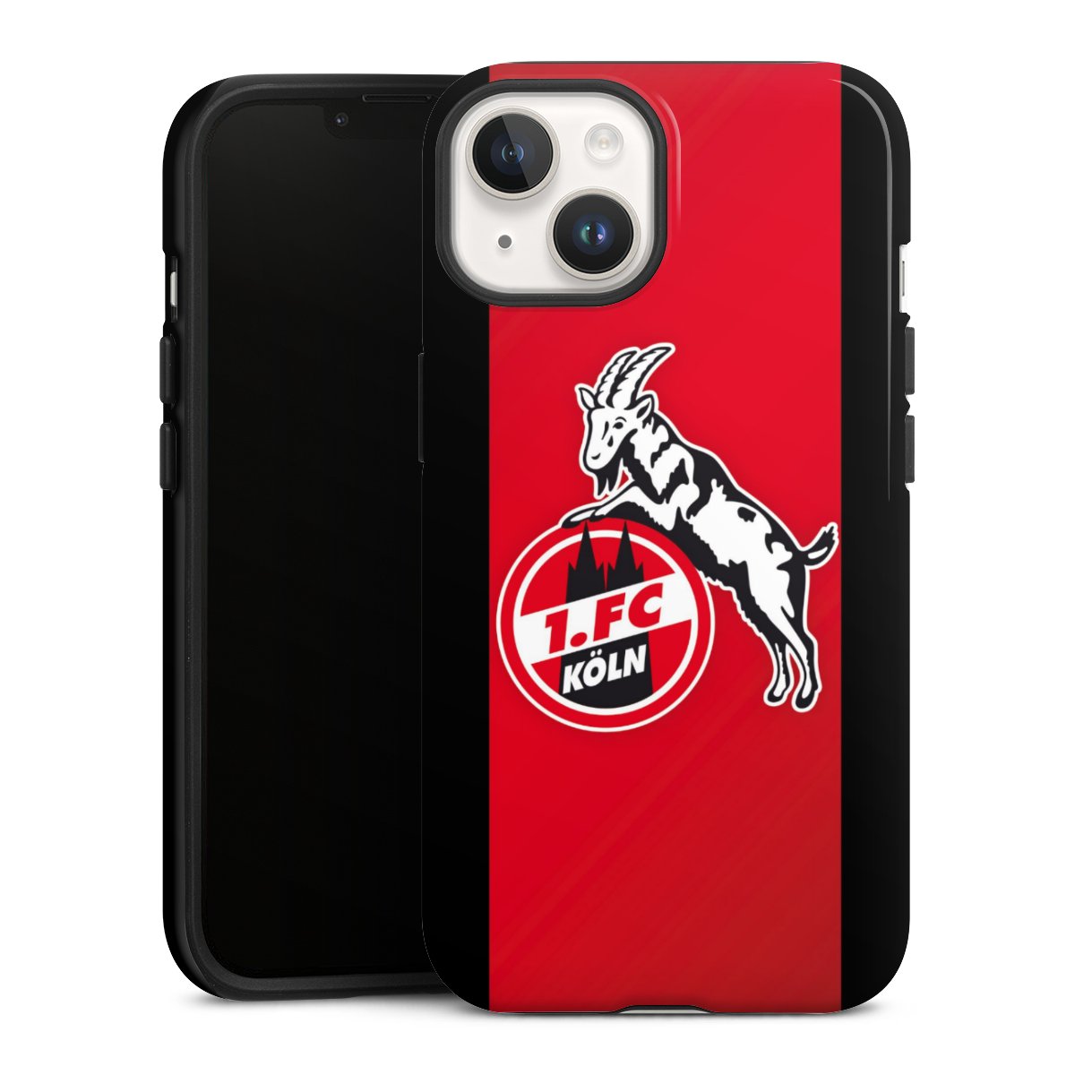 iPhone 14 Handy Panzer Handyhülle robuste Outdoor Hülle Schutzhülle glänzend Official Licensed Product Billy Goat Hennes 1. Fc Köln Tough Case