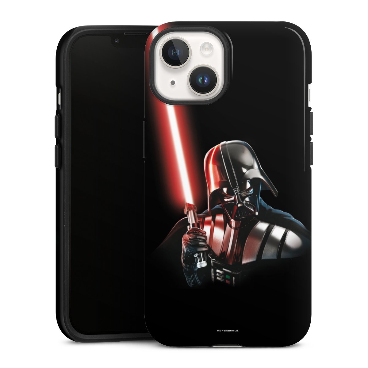 iPhone 14 Handy Panzer Handyhülle robuste Outdoor Hülle Schutzhülle glänzend Star Wars Merchandise Darth Vader Tough Case