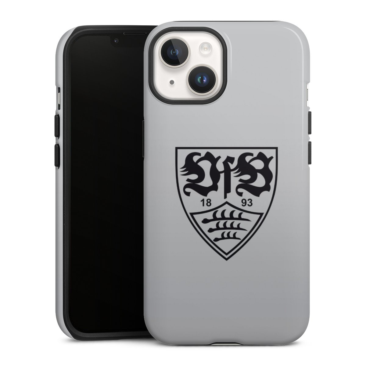 iPhone 14 Handy Panzer Handyhülle robuste Outdoor Hülle Schutzhülle glänzend Logo Vfb Stuttgart Official Licensed Product Tough Case