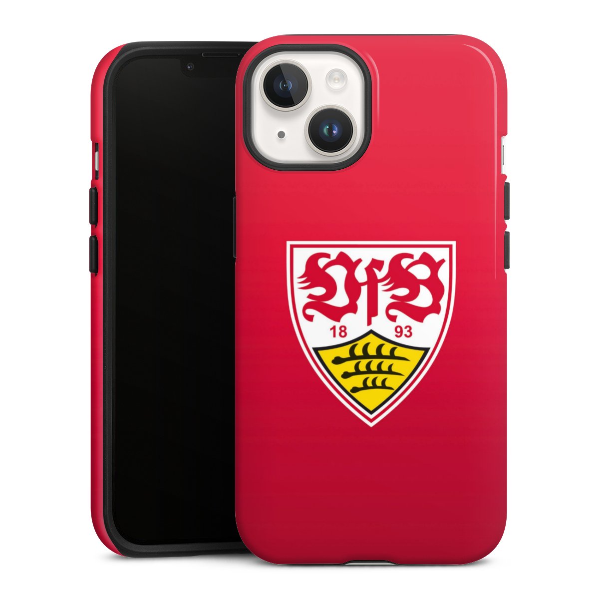 iPhone 14 Handy Panzer Handyhülle robuste Outdoor Hülle Schutzhülle glänzend Official Licensed Product Vfb Stuttgart Tough Case