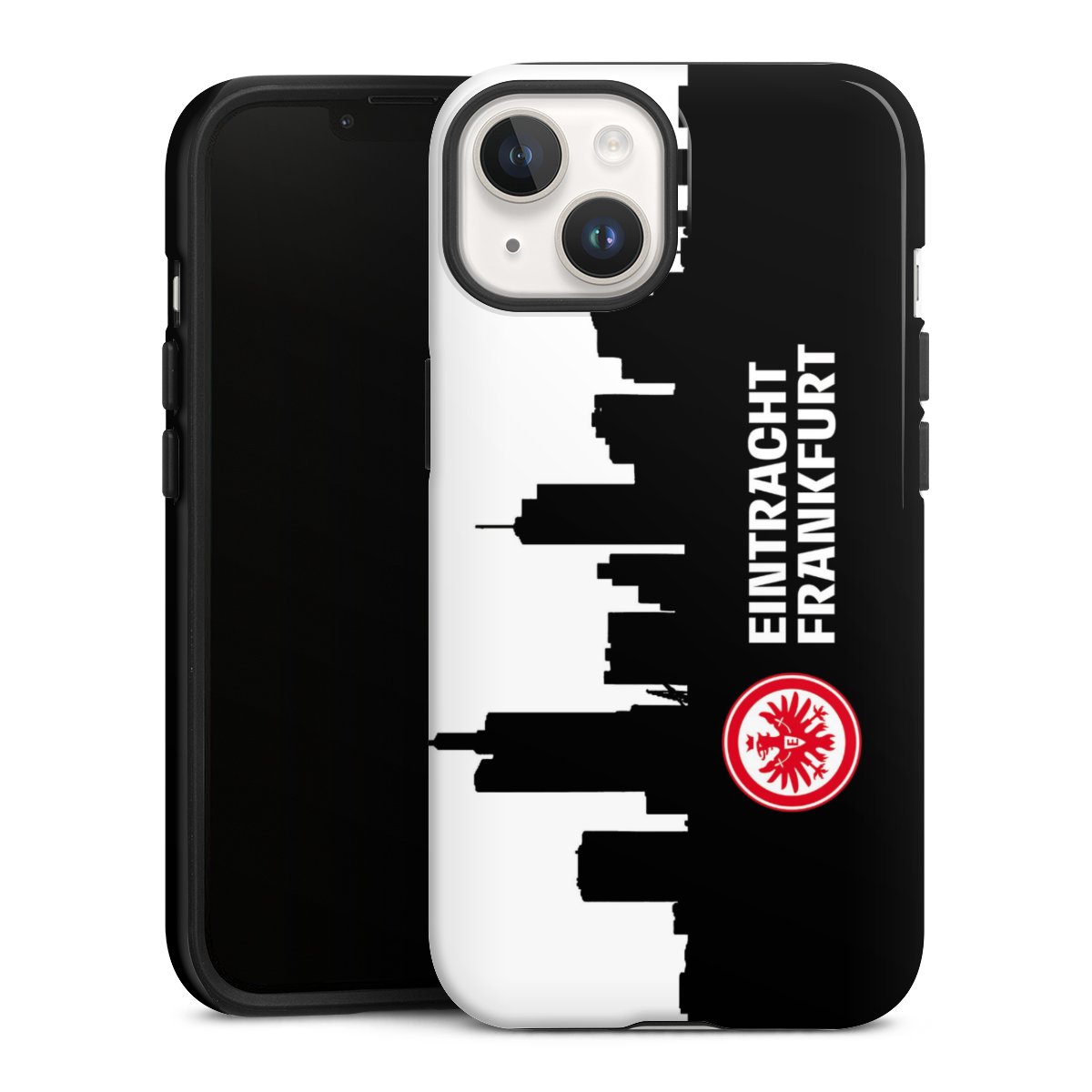 iPhone 14 Handy Panzer Handyhülle robuste Outdoor Hülle Schutzhülle glänzend Sge Eintracht Frankfurt Official Licensed Product Tough Case