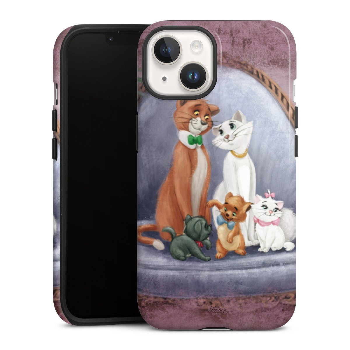 iPhone 14 Handy Panzer Handyhülle robuste Outdoor Hülle Schutzhülle glänzend Official Licensed Product Disney Aristocats Tough Case