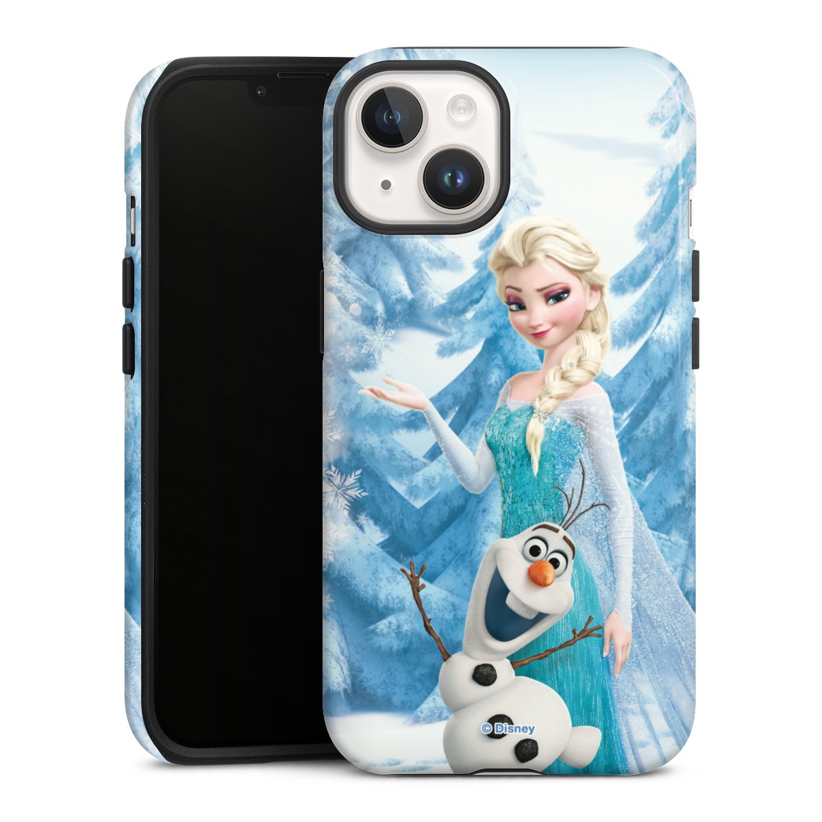 iPhone 14 Handy Panzer Handyhülle robuste Outdoor Hülle Schutzhülle glänzend Official Licensed Product Frozen Elsa Disney Tough Case