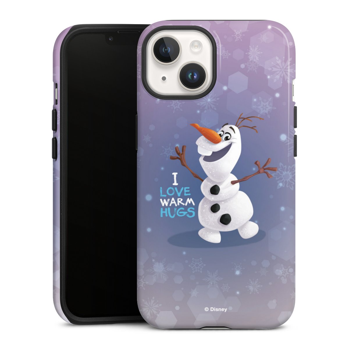 iPhone 14 Handy Panzer Handyhülle robuste Outdoor Hülle Schutzhülle glänzend Frozen Frozen Olaf Official Licensed Product Tough Case