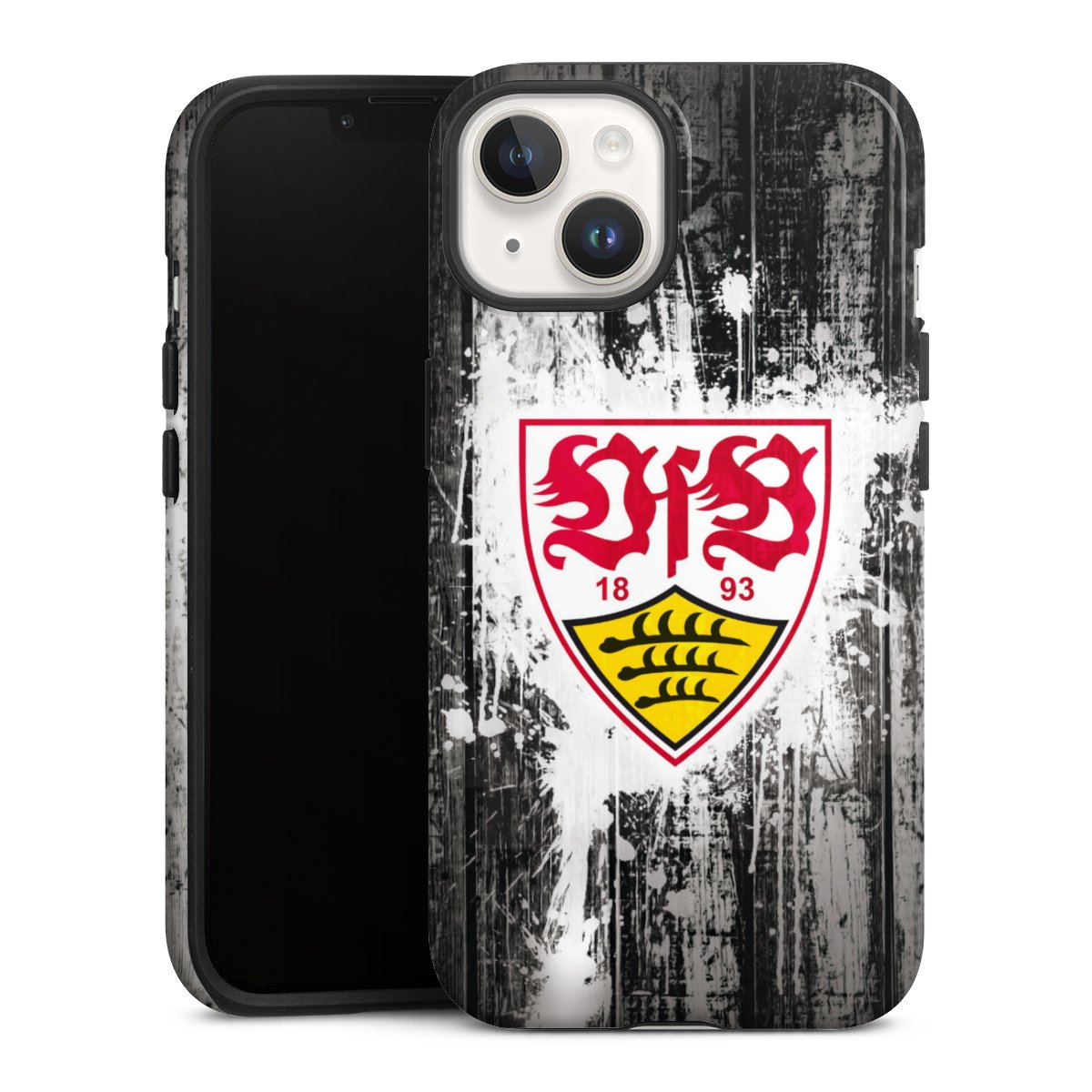 iPhone 14 Handy Panzer Handyhülle robuste Outdoor Hülle Schutzhülle glänzend Vfb Stuttgart Official Licensed Product Tough Case