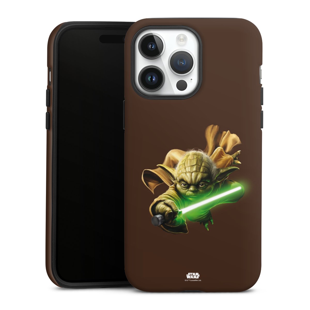 iPhone 14 Pro Max Handy Panzer Handyhülle robuste Outdoor Hülle Schutzhülle matt Yoda Merchandise Star Wars Tough Case