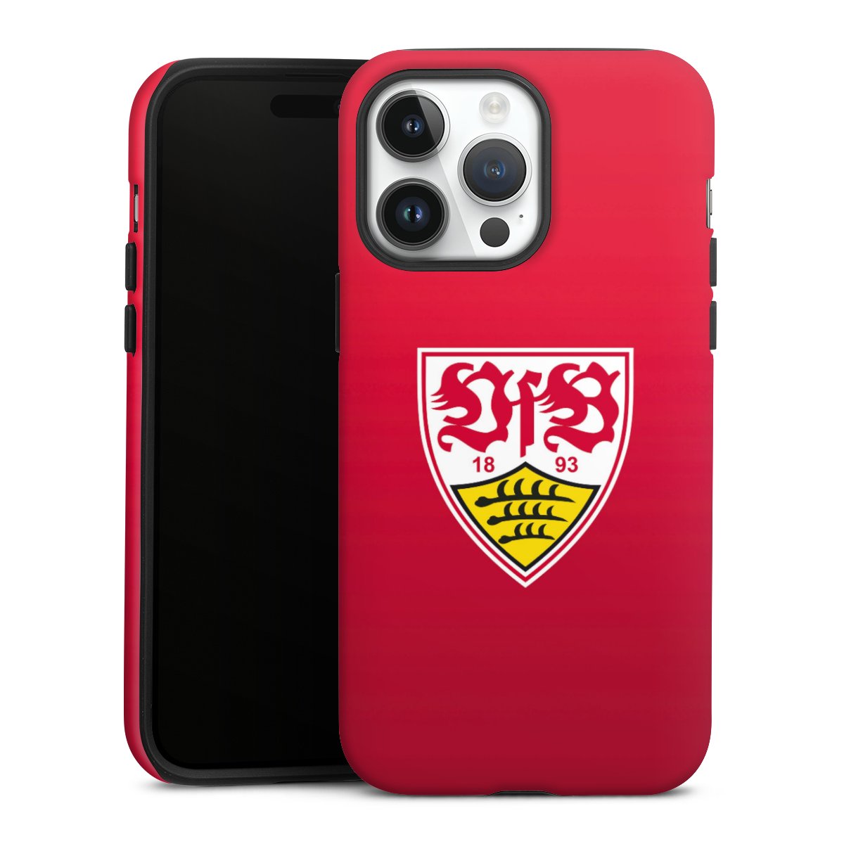 iPhone 14 Pro Max Handy Panzer Handyhülle robuste Outdoor Hülle Schutzhülle matt Official Licensed Product Vfb Stuttgart Tough Case