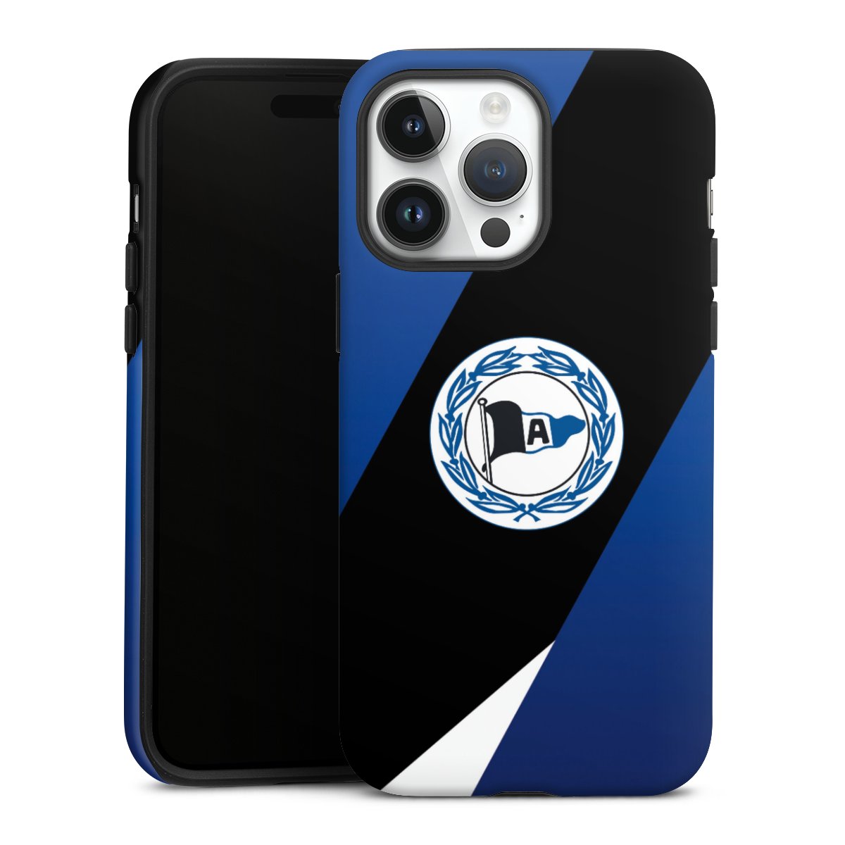 iPhone 14 Pro Max Handy Panzer Handyhülle robuste Outdoor Hülle Schutzhülle matt Official Licensed Product Arminia Bielefeld Dsc Tough Case