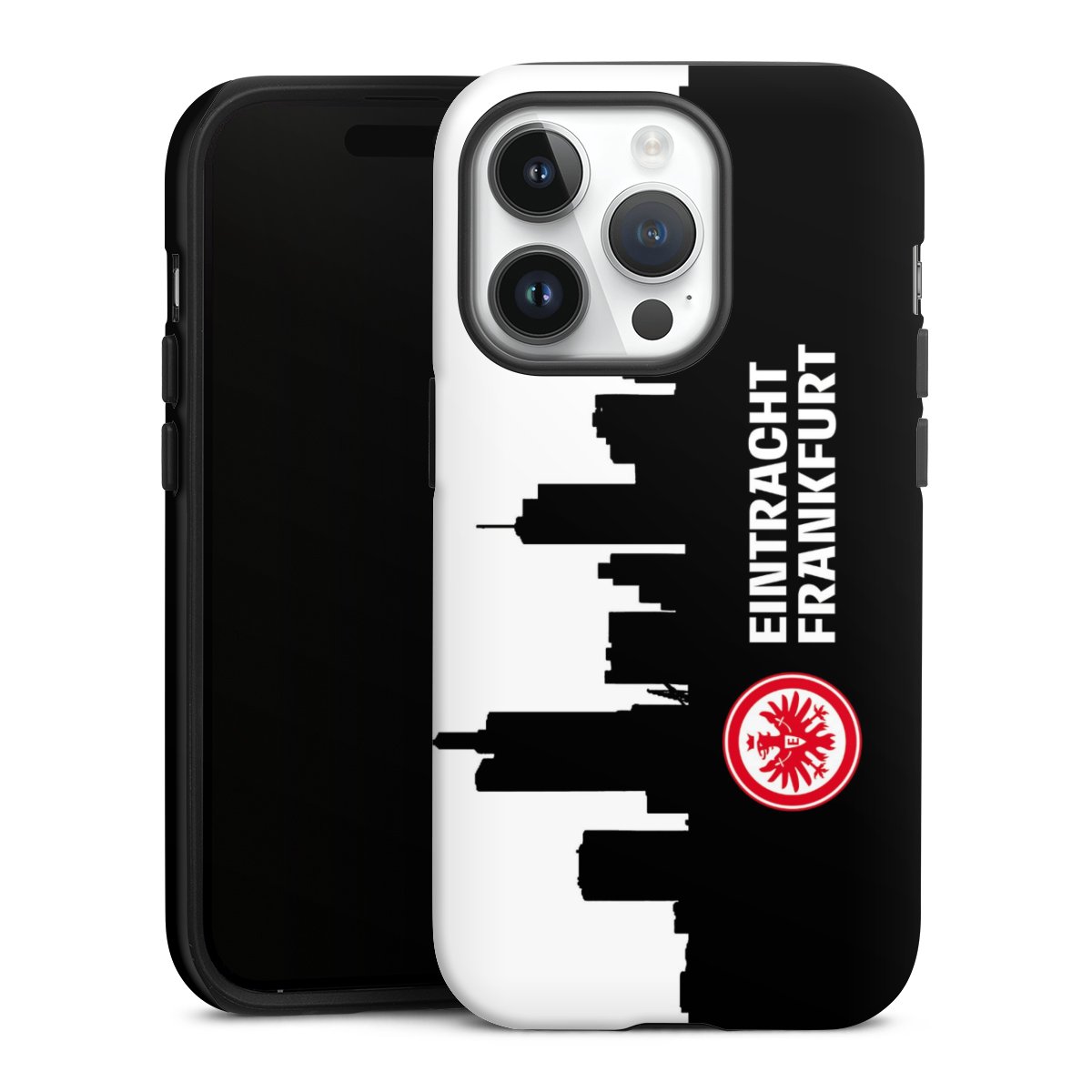 iPhone 14 Pro Handy Panzer Handyhülle robuste Outdoor Hülle Schutzhülle matt Sge Eintracht Frankfurt Official Licensed Product Tough Case