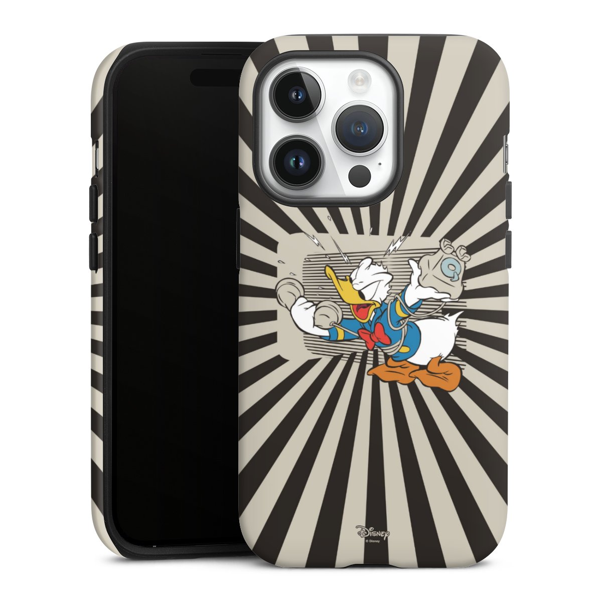 iPhone 14 Pro Handy Panzer Handyhülle robuste Outdoor Hülle Schutzhülle matt Donald Duck Disney Official Licensed Product Tough Case