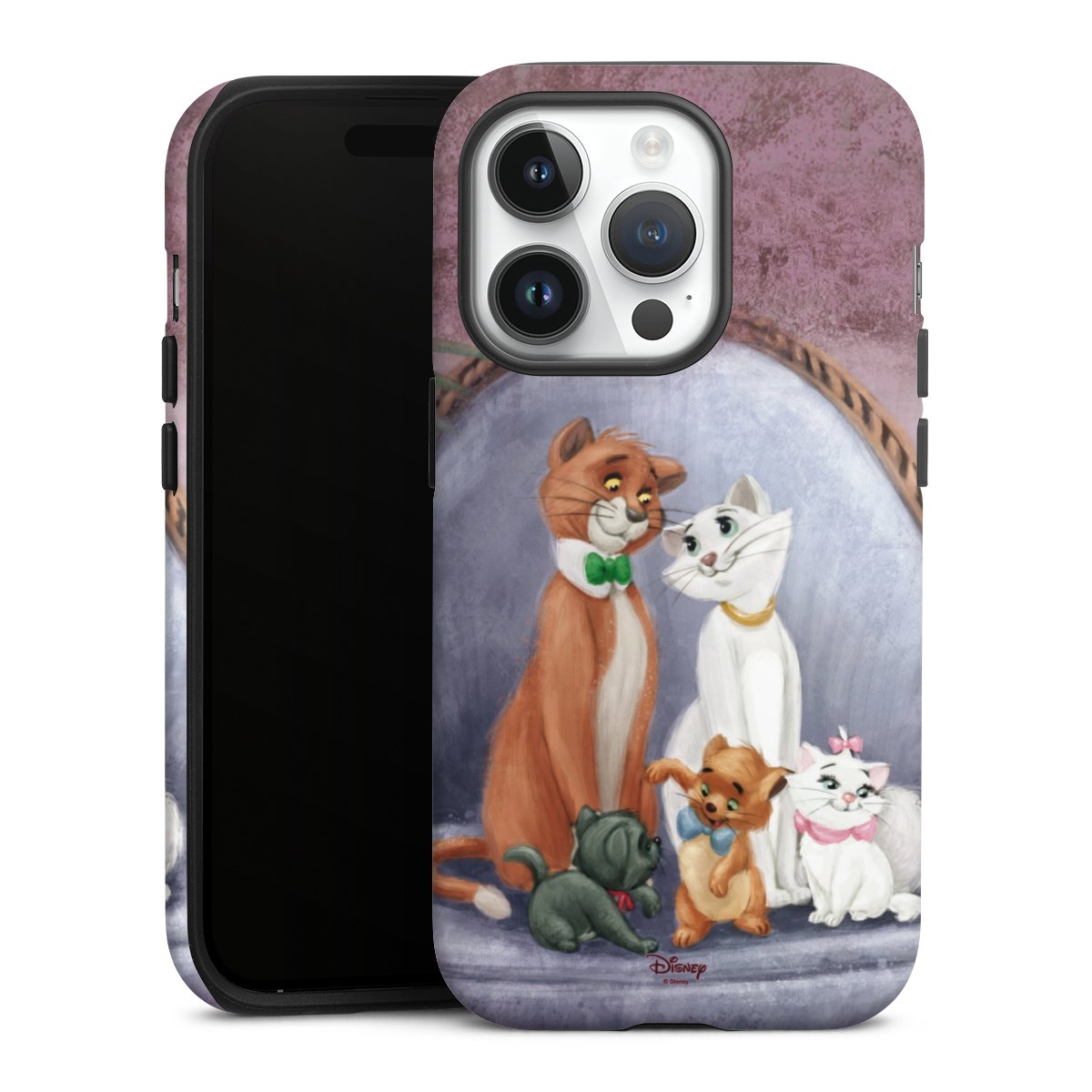 iPhone 14 Pro Handy Panzer Handyhülle robuste Outdoor Hülle Schutzhülle matt Official Licensed Product Disney Aristocats Tough Case