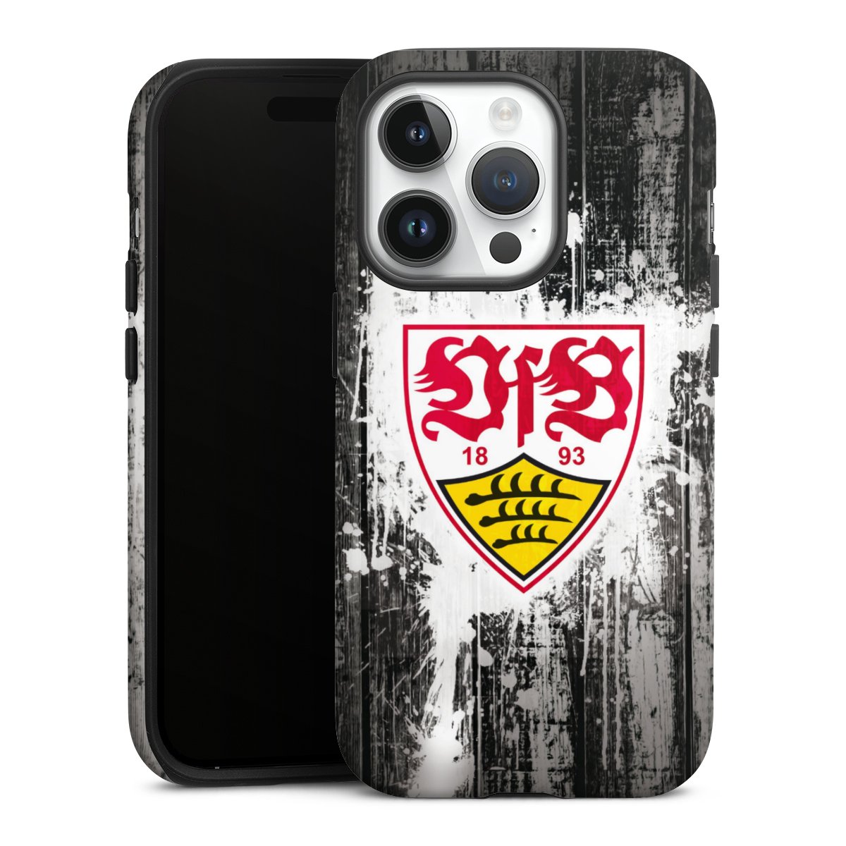 iPhone 14 Pro Handy Panzer Handyhülle robuste Outdoor Hülle Schutzhülle matt Vfb Stuttgart Official Licensed Product Tough Case