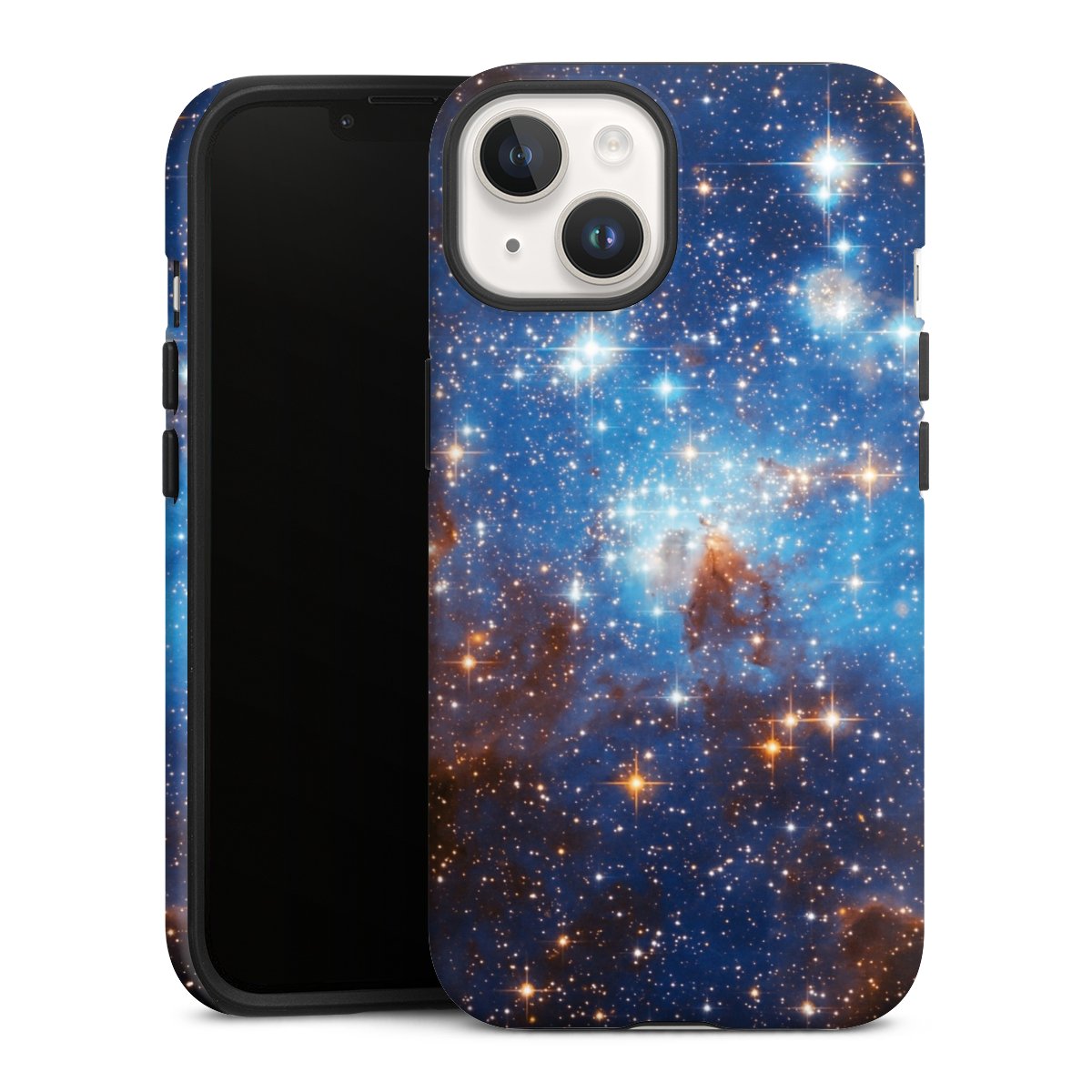 iPhone 14 Handy Panzer Handyhülle robuste Outdoor Hülle Schutzhülle matt Star Weltall Galaxy Tough Case