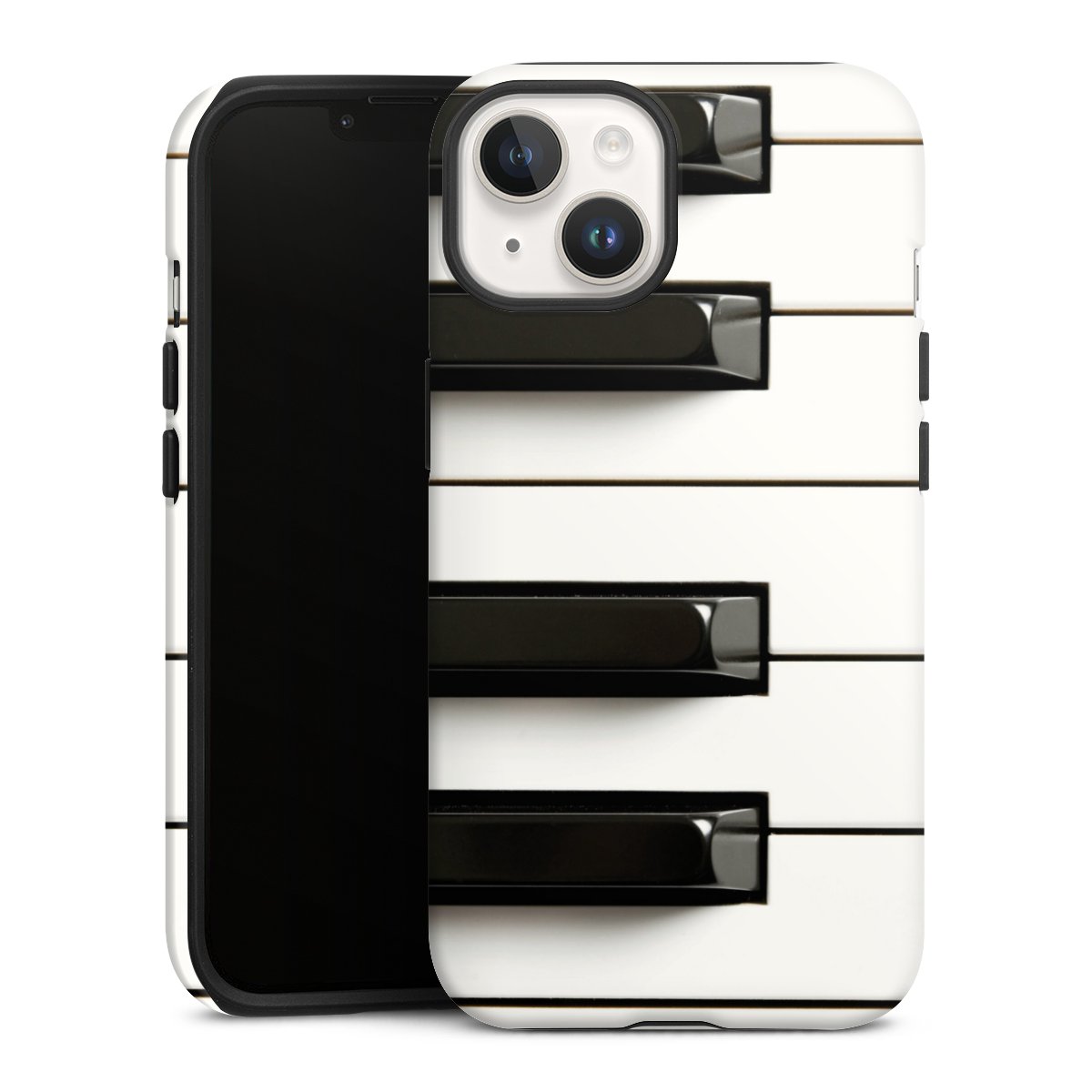 iPhone 14 Handy Panzer Handyhülle robuste Outdoor Hülle Schutzhülle matt Klavier Piano Music Tough Case