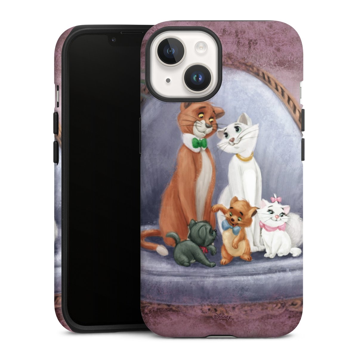 iPhone 14 Handy Panzer Handyhülle robuste Outdoor Hülle Schutzhülle matt Official Licensed Product Disney Aristocats Tough Case