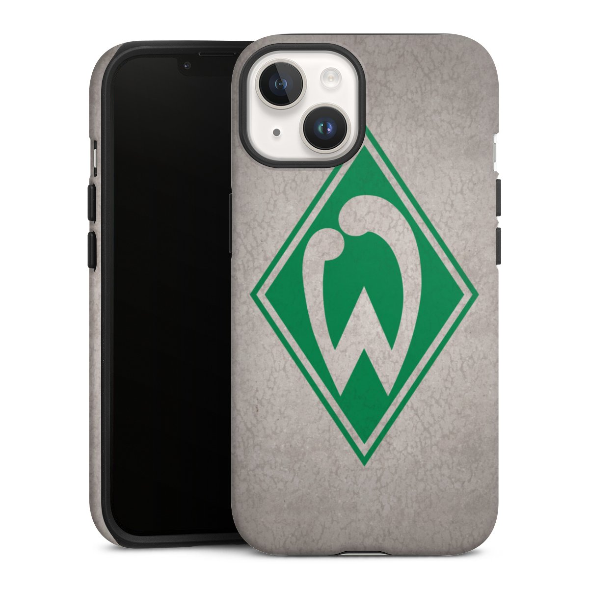 iPhone 14 Handy Panzer Handyhülle robuste Outdoor Hülle Schutzhülle matt Sv Werder Bremen Concrete Official Licensed Product Tough Case