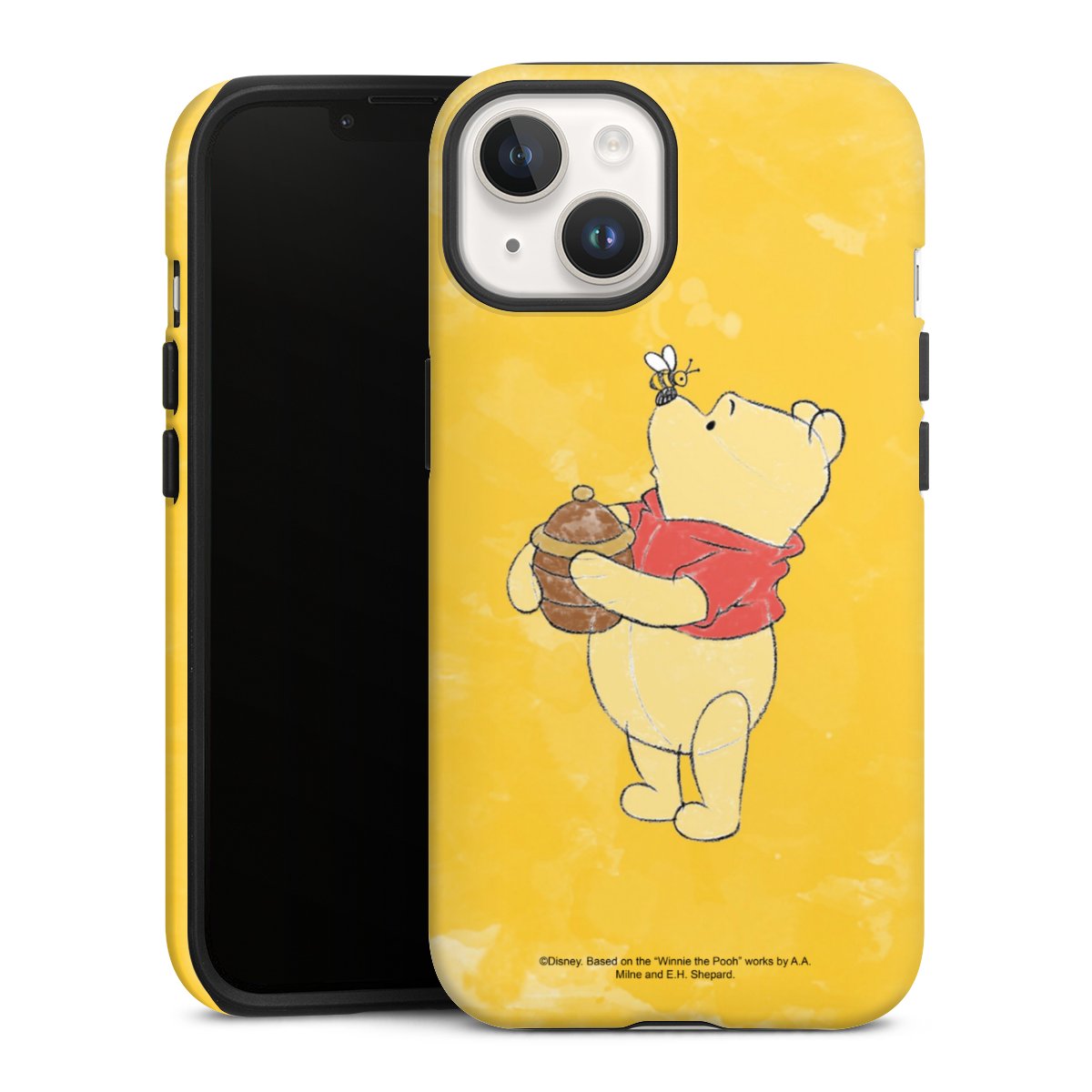 iPhone 14 Handy Panzer Handyhülle robuste Outdoor Hülle Schutzhülle matt Official Licensed Product Winnie The Pooh Disney Tough Case