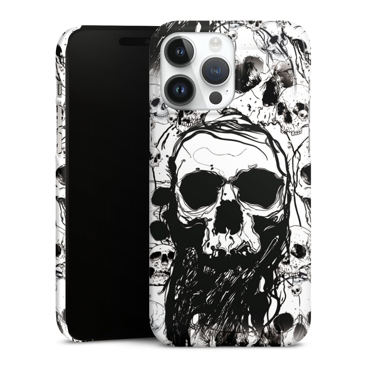 iPhone 14 Pro Max Handy Premium Case Smartphone Handyhülle Schutzhülle glänzend Totenkopf Halloween Premium Case