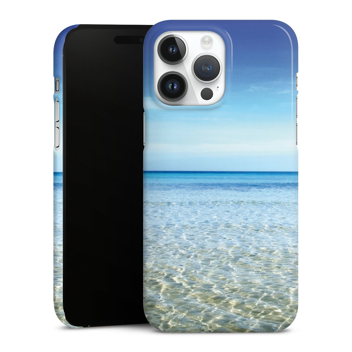 iPhone 14 Pro Max Handy Premium Case Smartphone Handyhülle Schutzhülle glänzend Urlaub Sky Ocean Premium Case