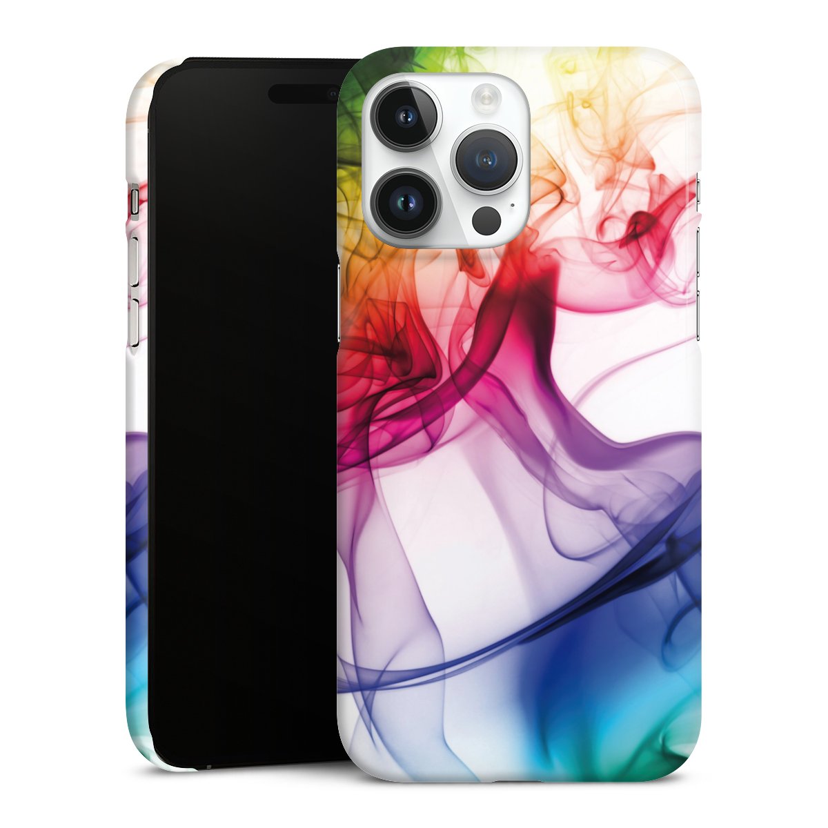 iPhone 14 Pro Max Handy Premium Case Smartphone Handyhülle Schutzhülle glänzend Water Colour Rainbow Premium Case