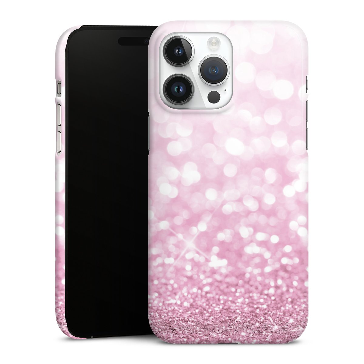 iPhone 14 Pro Max Handy Premium Case Smartphone Handyhülle Schutzhülle glänzend Glitzer Pink Shine Premium Case