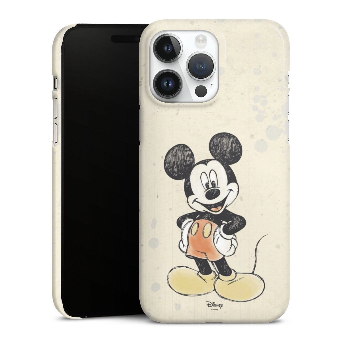 iPhone 14 Pro Max Handy Premium Case Smartphone Handyhülle Schutzhülle glänzend Water Colour Mickey & Minnie Mouse Official Licensed Product Premium Case