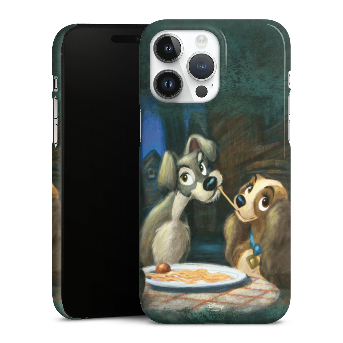 iPhone 14 Pro Max Handy Premium Case Smartphone Handyhülle Schutzhülle glänzend Lady And The Tramp Official Licensed Product Disney Premium Case