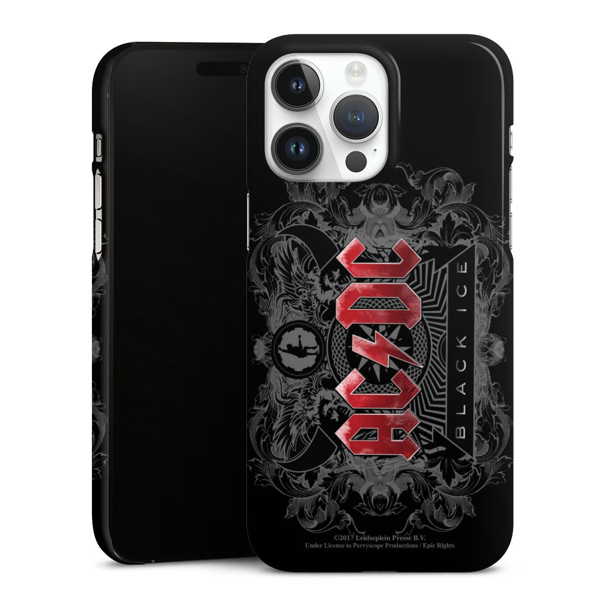 iPhone 14 Pro Max Handy Premium Case Smartphone Handyhülle Schutzhülle glänzend Merchandise Black Ice Acdc Premium Case