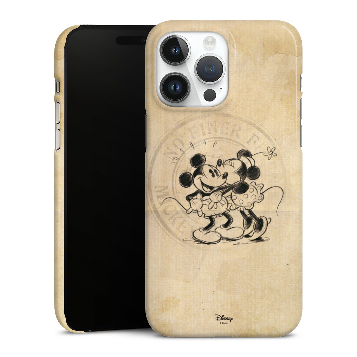 iPhone 14 Pro Max Handy Premium Case Smartphone Handyhülle Schutzhülle glänzend Mickey Mouse Vintage Minnie Mouse Premium Case