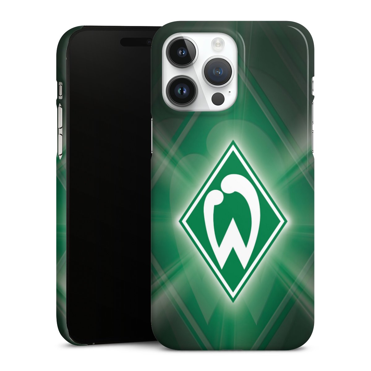 iPhone 14 Pro Max Handy Premium Case Smartphone Handyhülle Schutzhülle glänzend Sv Werder Bremen Official Licensed Product Coat Of Arms Premium Case