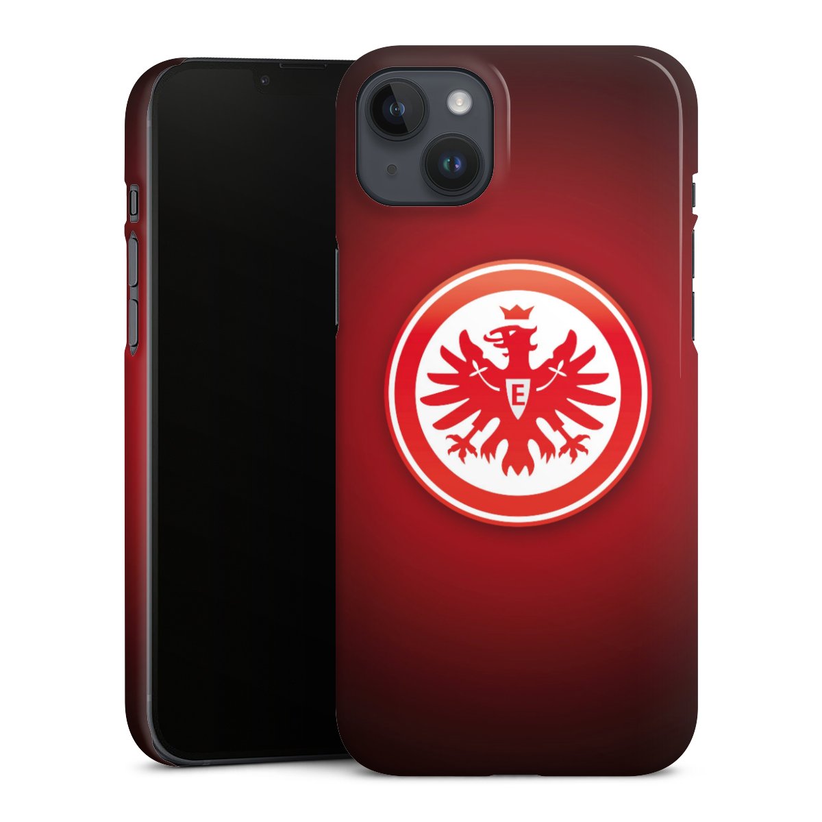 iPhone 14 Plus Handy Premium Case Smartphone Handyhülle Schutzhülle glänzend Coat Of Arms Eintracht Frankfurt Official Licensed Product Premium Case