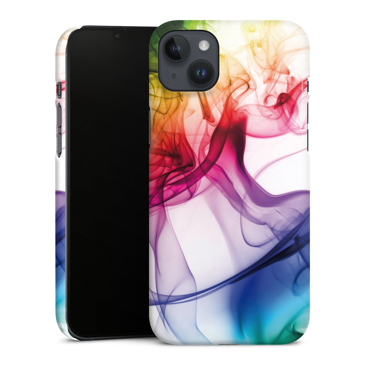 iPhone 14 Plus Handy Premium Case Smartphone Handyhülle Schutzhülle glänzend Rainbow Water Colour Premium Case