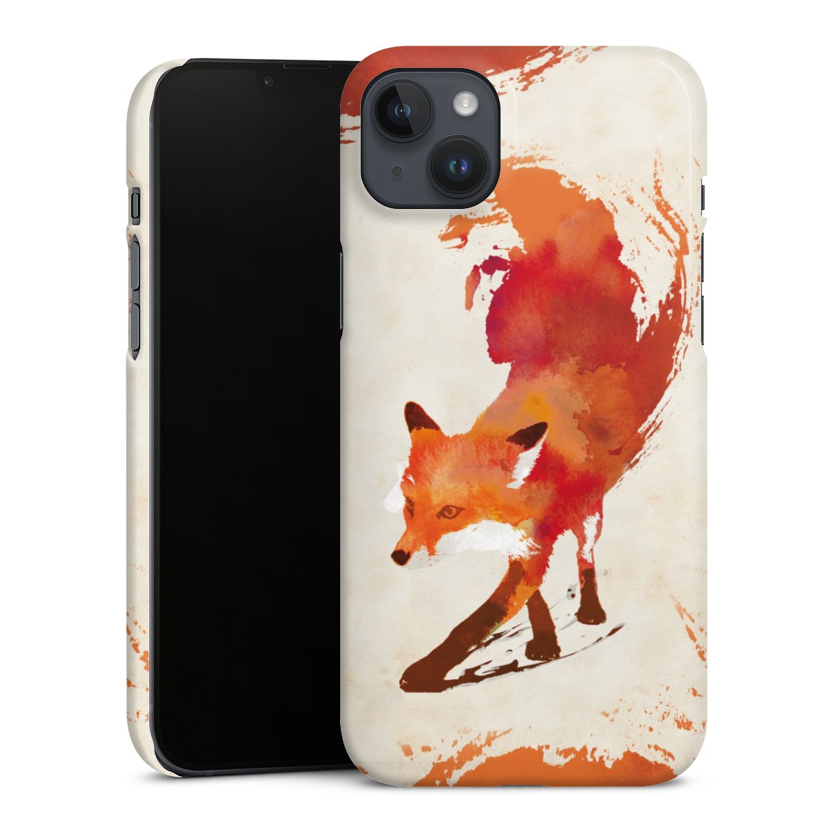 iPhone 14 Plus Handy Premium Case Smartphone Handyhülle Schutzhülle glänzend Fox Graphic Premium Case