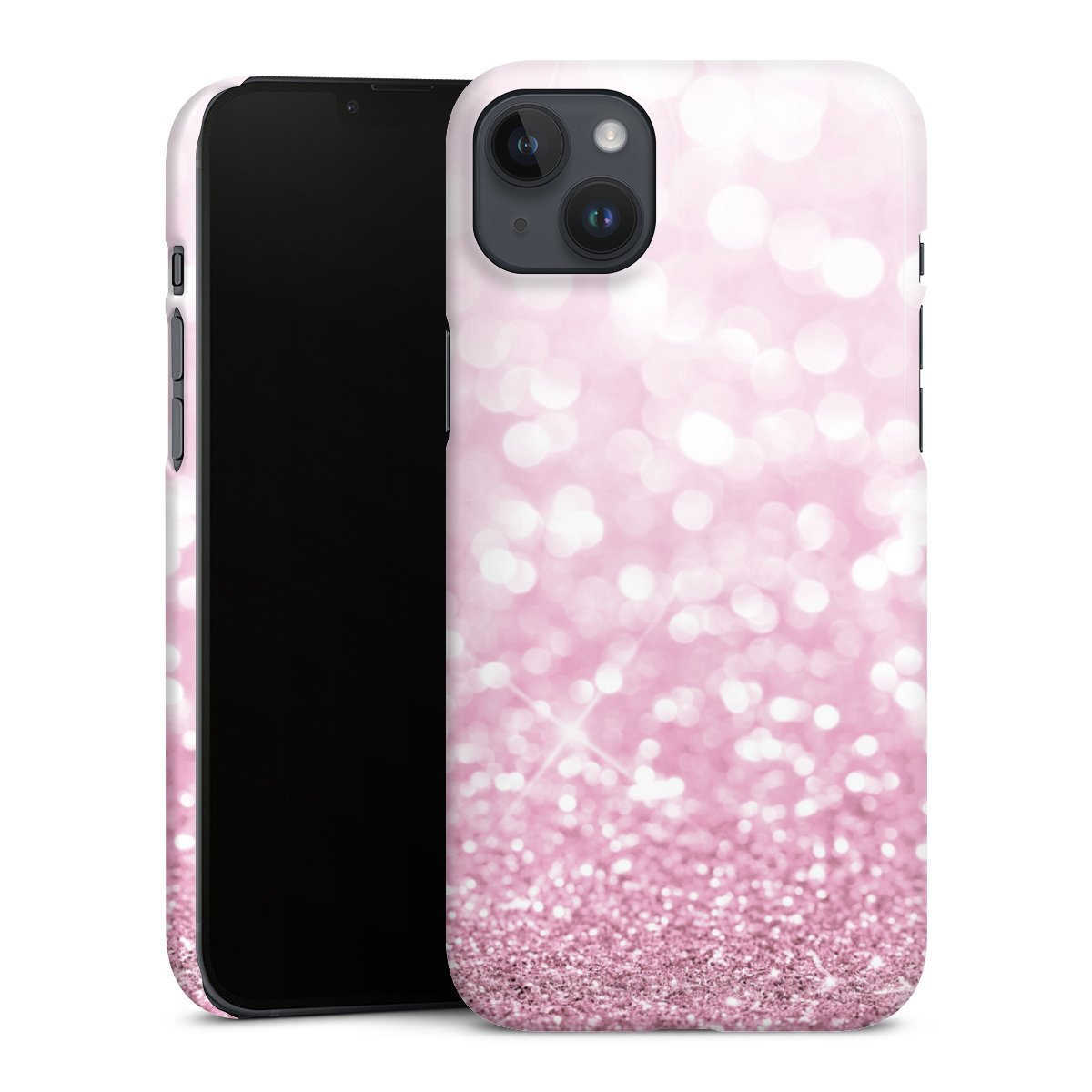 iPhone 14 Plus Handy Premium Case Smartphone Handyhülle Schutzhülle glänzend Glitzer Pink Shine Premium Case