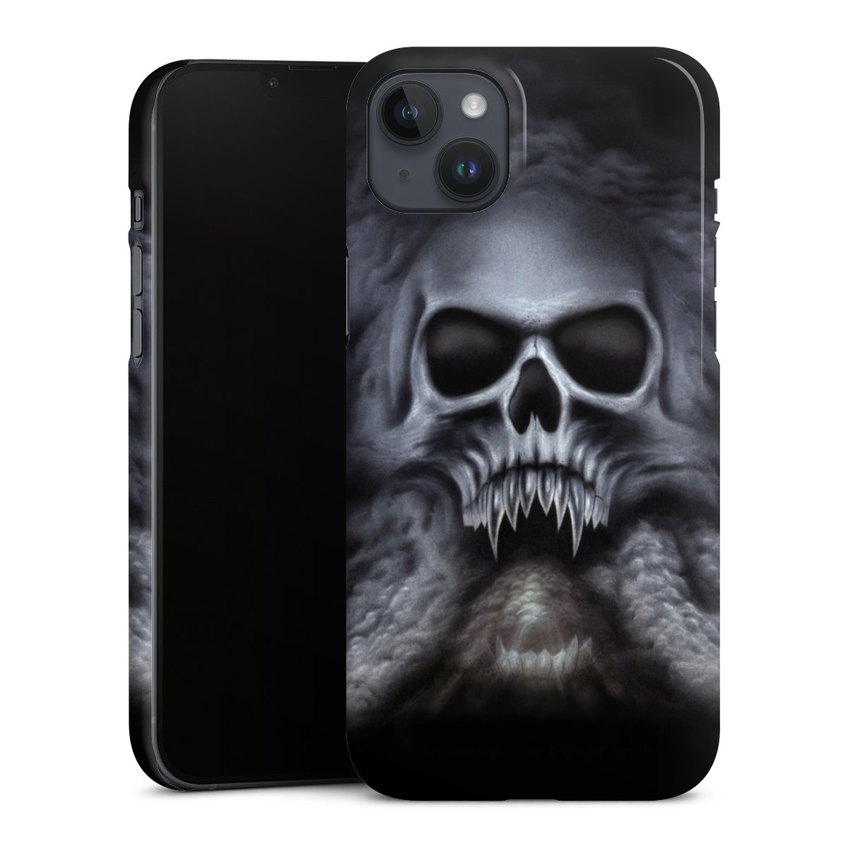 iPhone 14 Plus Handy Premium Case Smartphone Handyhülle Schutzhülle glänzend Skull Totenkopf Premium Case