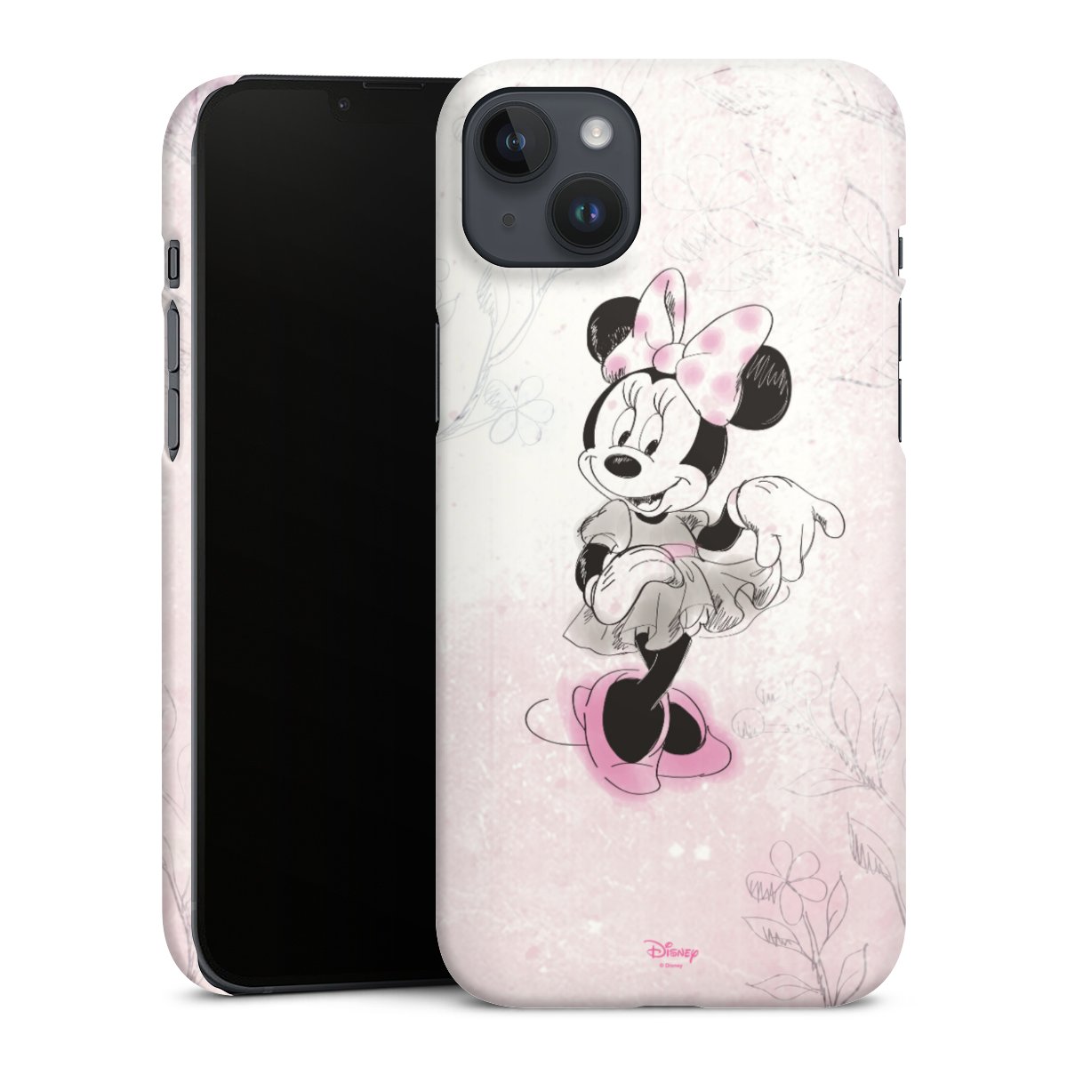 iPhone 14 Plus Handy Premium Case Smartphone Handyhülle Schutzhülle glänzend Disney Minnie Mouse Vintage Premium Case