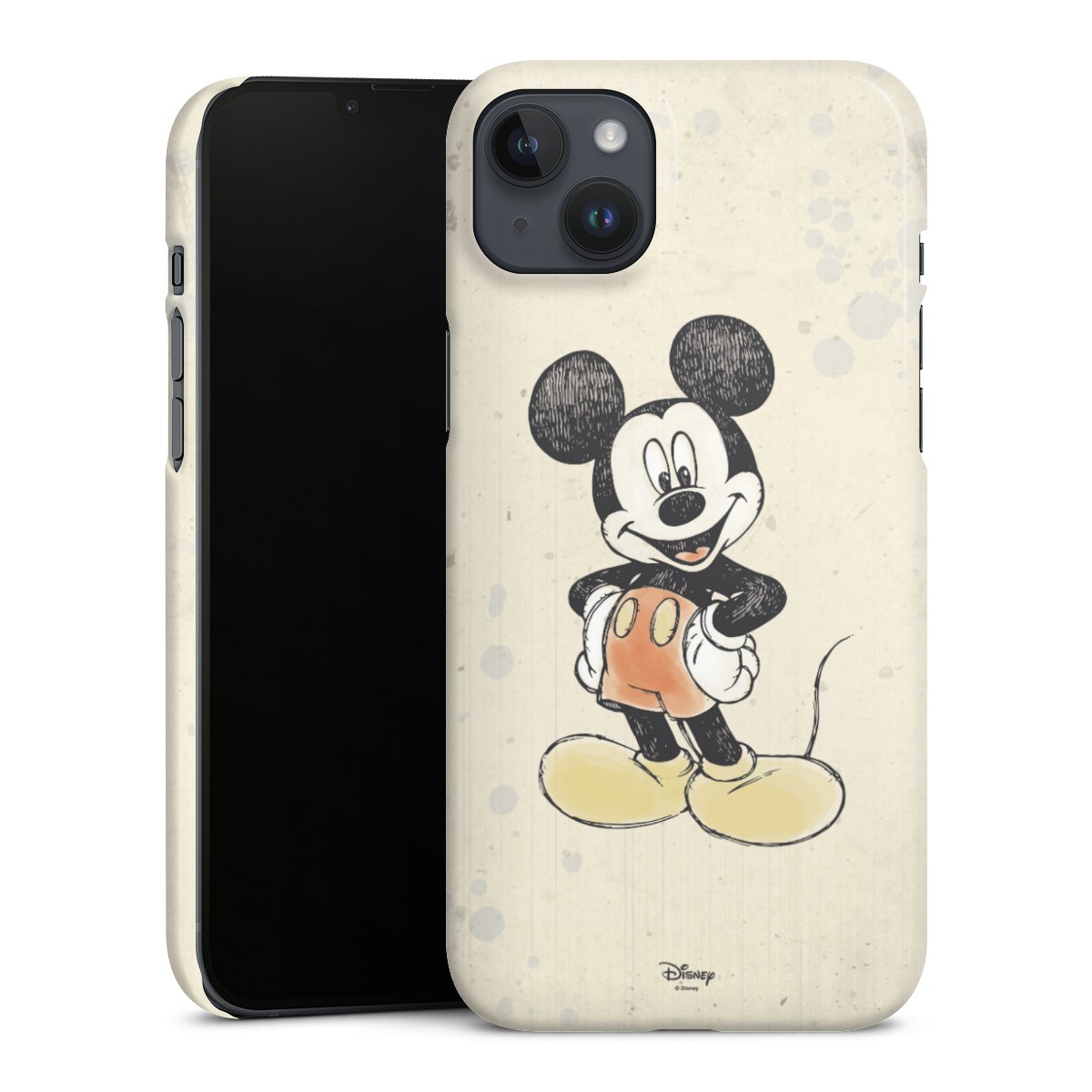 iPhone 14 Plus Handy Premium Case Smartphone Handyhülle Schutzhülle glänzend Official Licensed Product Water Colour Mickey & Minnie Mouse Premium Case