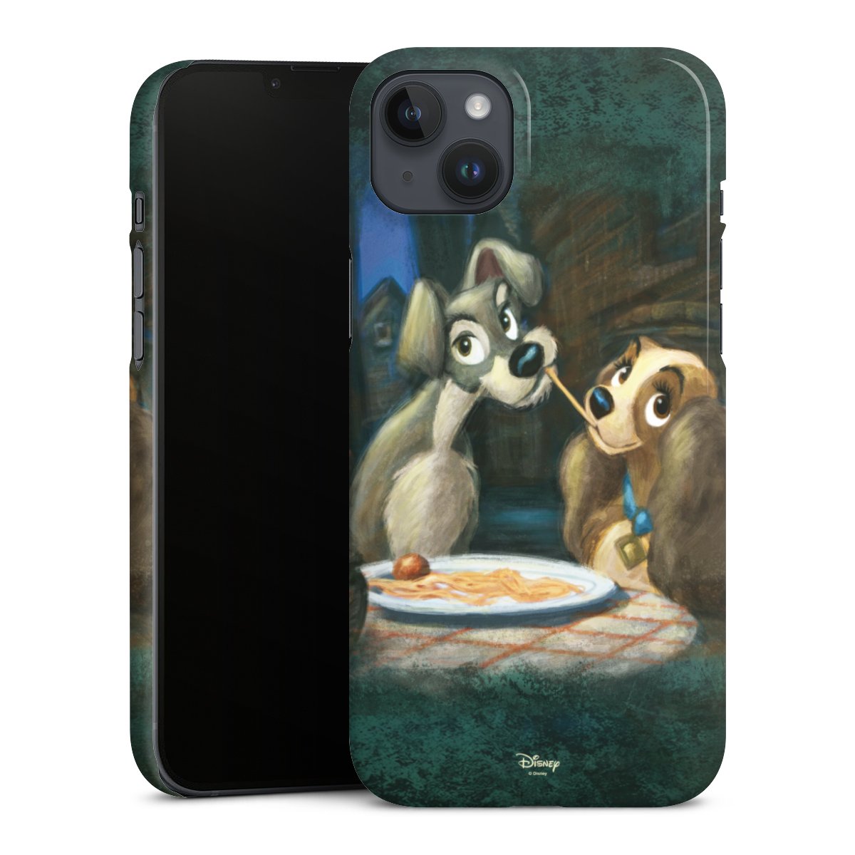 iPhone 14 Plus Handy Premium Case Smartphone Handyhülle Schutzhülle glänzend Lady And The Tramp Official Licensed Product Disney Premium Case