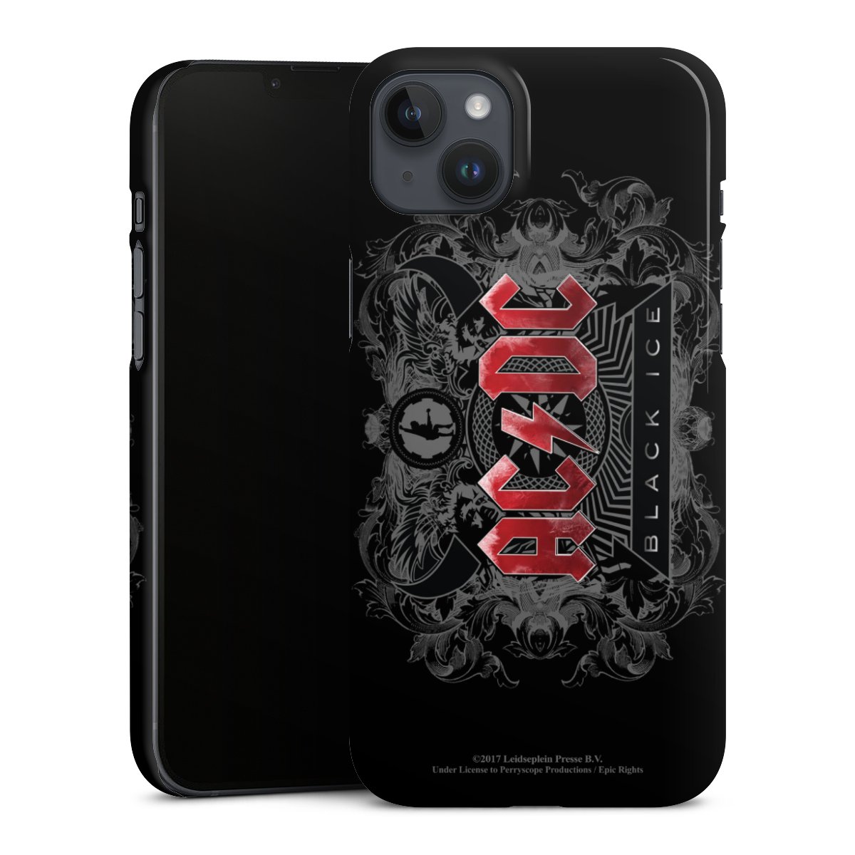 iPhone 14 Plus Handy Premium Case Smartphone Handyhülle Schutzhülle glänzend Acdc Merchandise Black Ice Premium Case