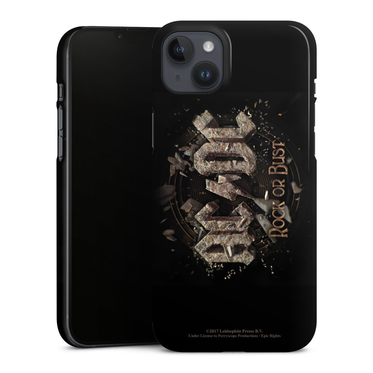 iPhone 14 Plus Handy Premium Case Smartphone Handyhülle Schutzhülle glänzend Acdc Official Licensed Product Rock Or Bust Premium Case