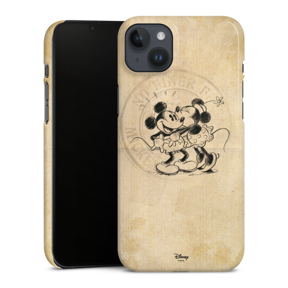 iPhone 14 Plus Handy Premium Case Smartphone Handyhülle Schutzhülle glänzend Mickey Mouse Vintage Minnie Mouse Premium Case