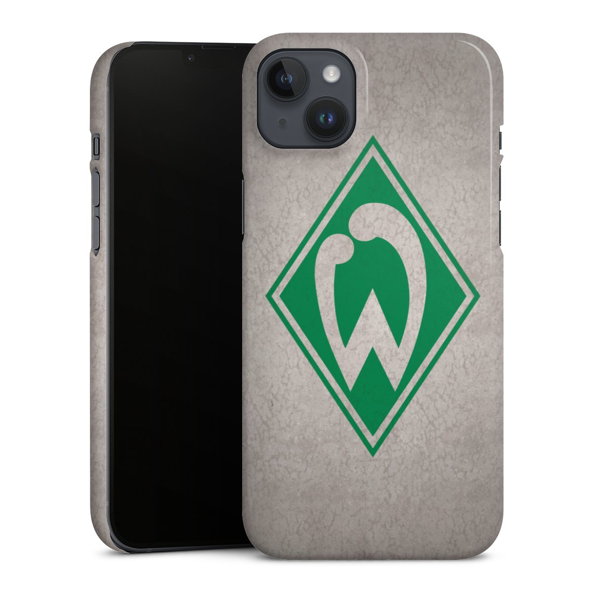 iPhone 14 Plus Handy Premium Case Smartphone Handyhülle Schutzhülle glänzend Sv Werder Bremen Official Licensed Product Concrete Premium Case