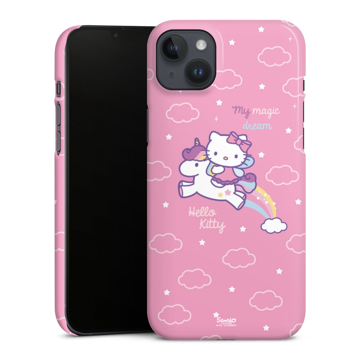 iPhone 14 Plus Handy Premium Case Smartphone Handyhülle Schutzhülle glänzend Hello Kitty Official Licensed Product Einhorn Premium Case