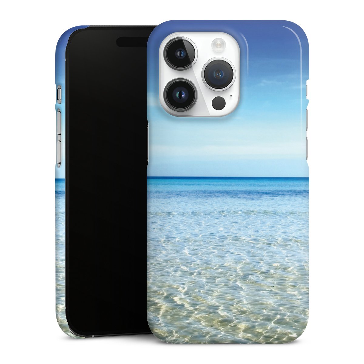 iPhone 14 Pro Handy Premium Case Smartphone Handyhülle Schutzhülle glänzend Urlaub Sky Ocean Premium Case