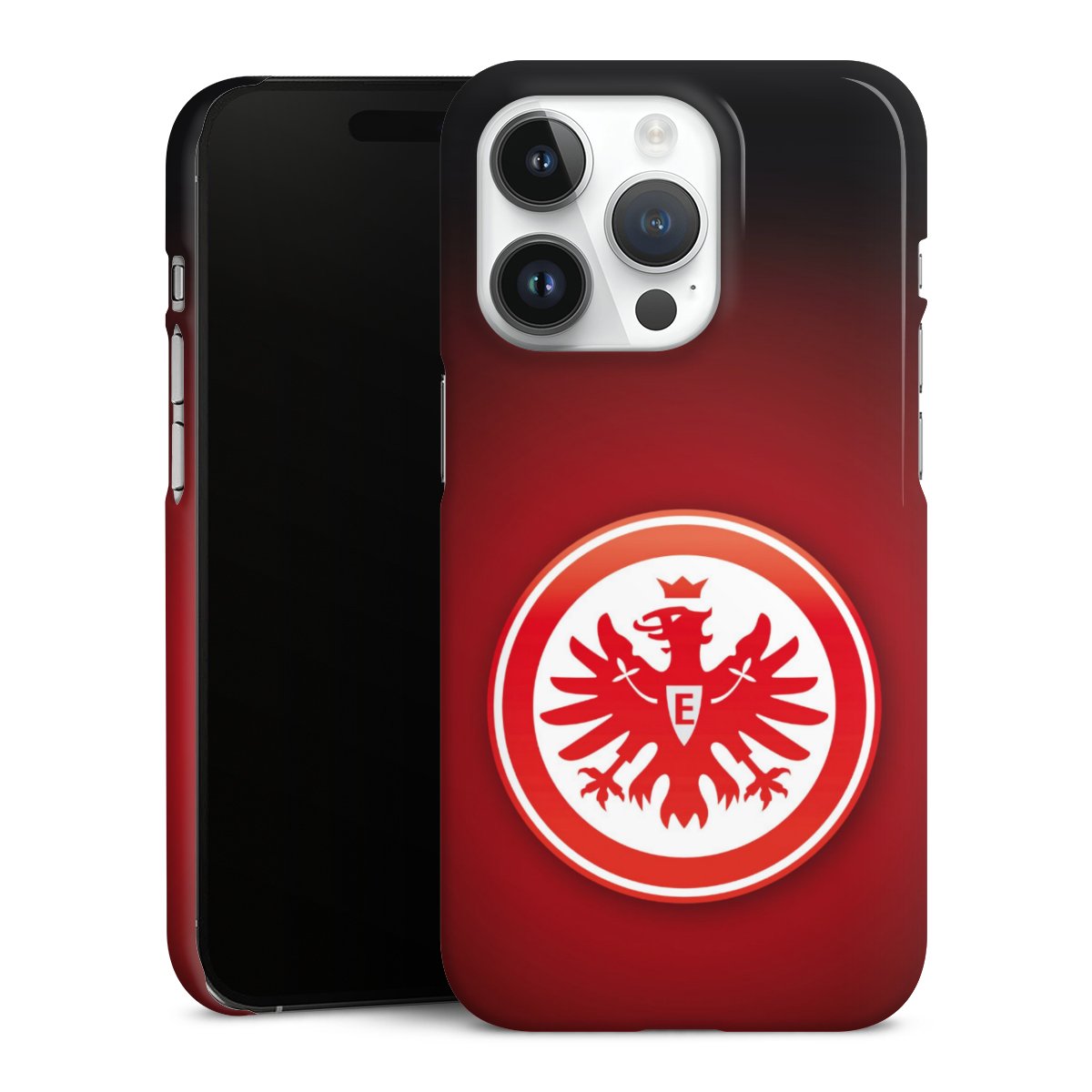 iPhone 14 Pro Handy Premium Case Smartphone Handyhülle Schutzhülle glänzend Eintracht Frankfurt Official Licensed Product Coat Of Arms Premium Case